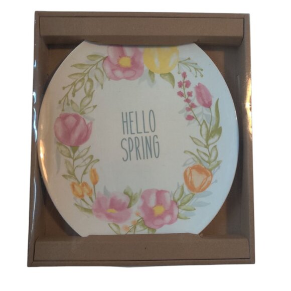 Hello Spring Oval Ceramic Platter NIB - Picture 3 of 3